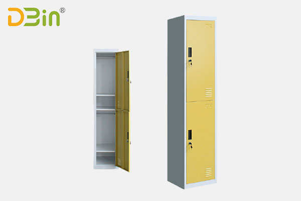 China supplier metal yellow 2 door locker storage
